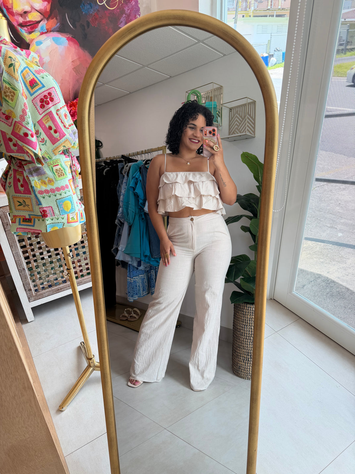 Set Crema en Hilo