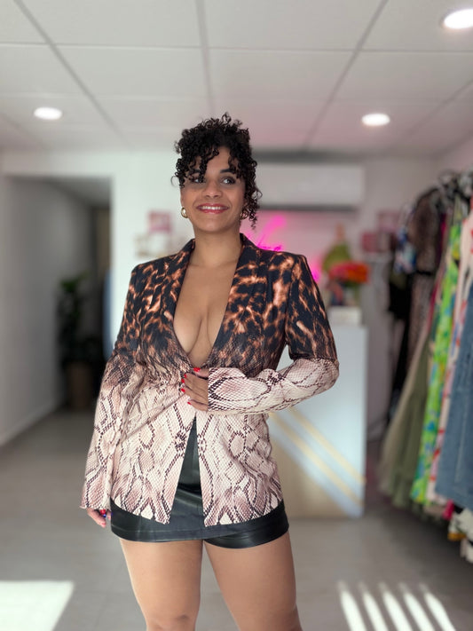 Animal Print Blazer