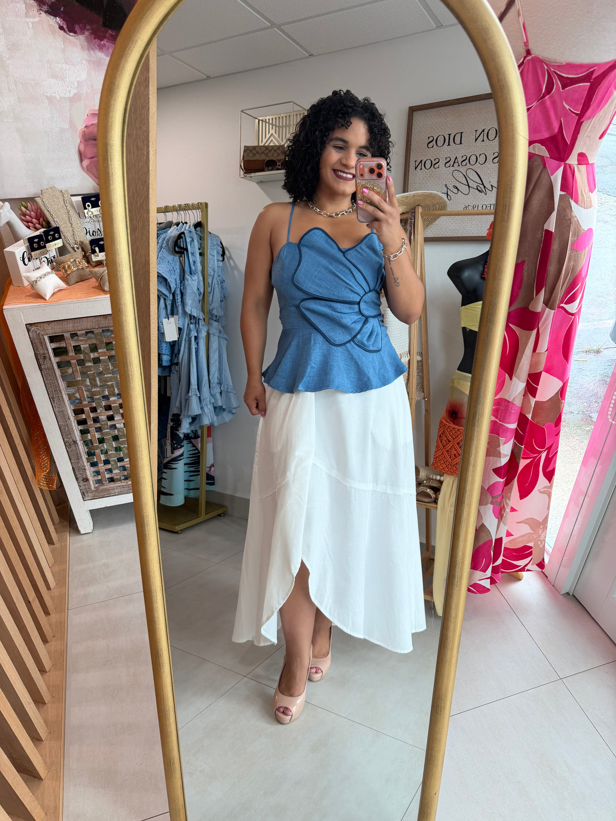 White Naked Skirt