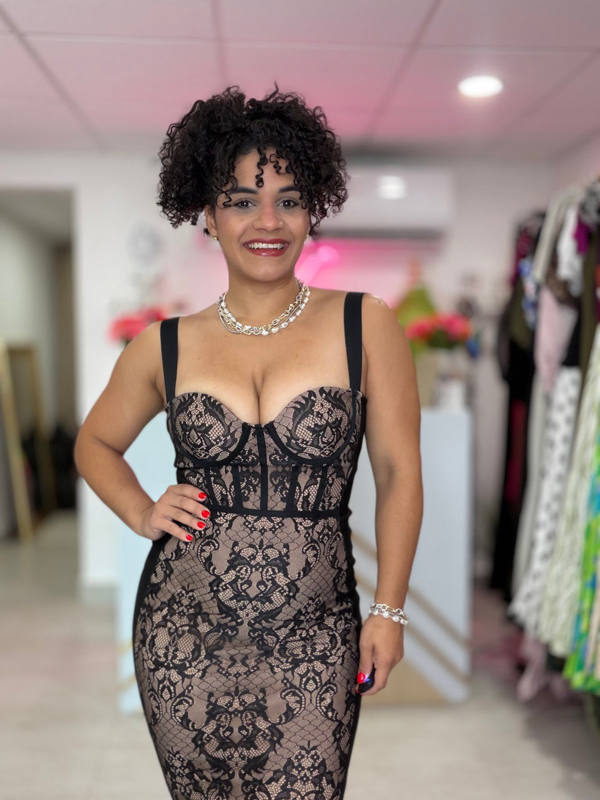 Lace Black Midi dress