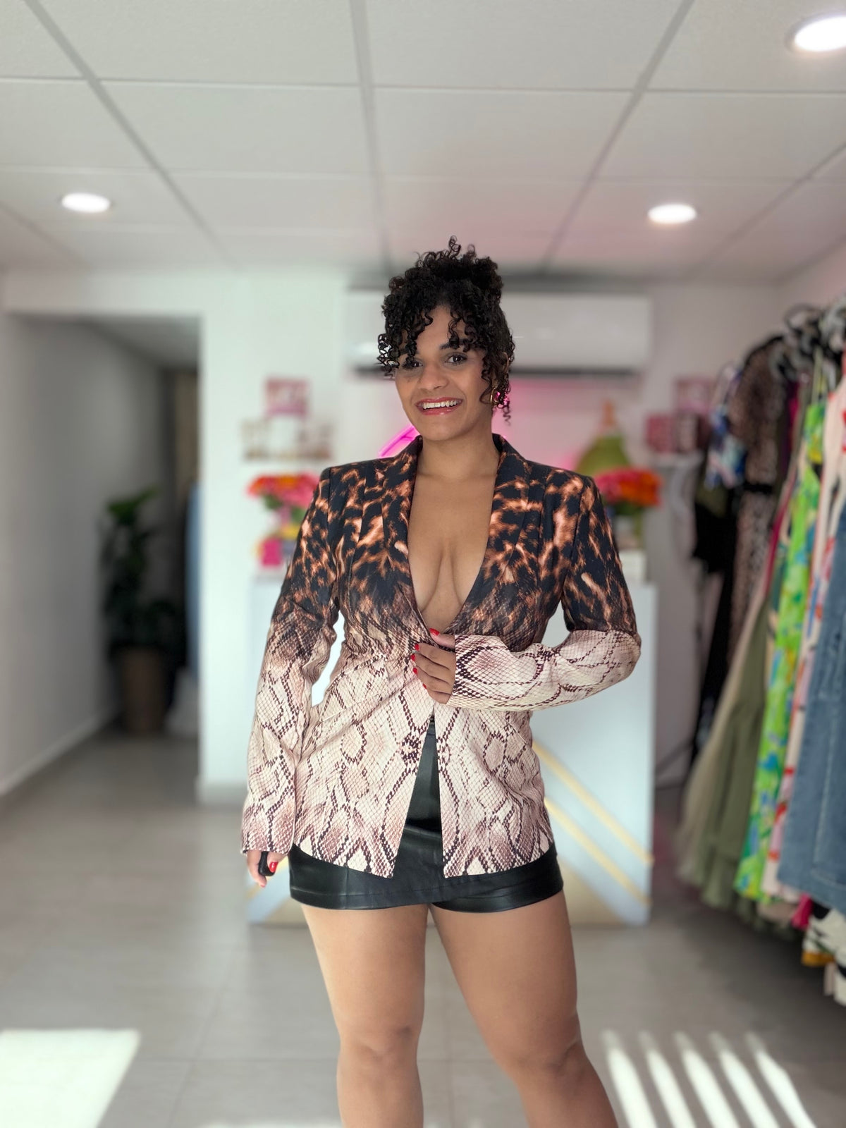 Animal Print Blazer