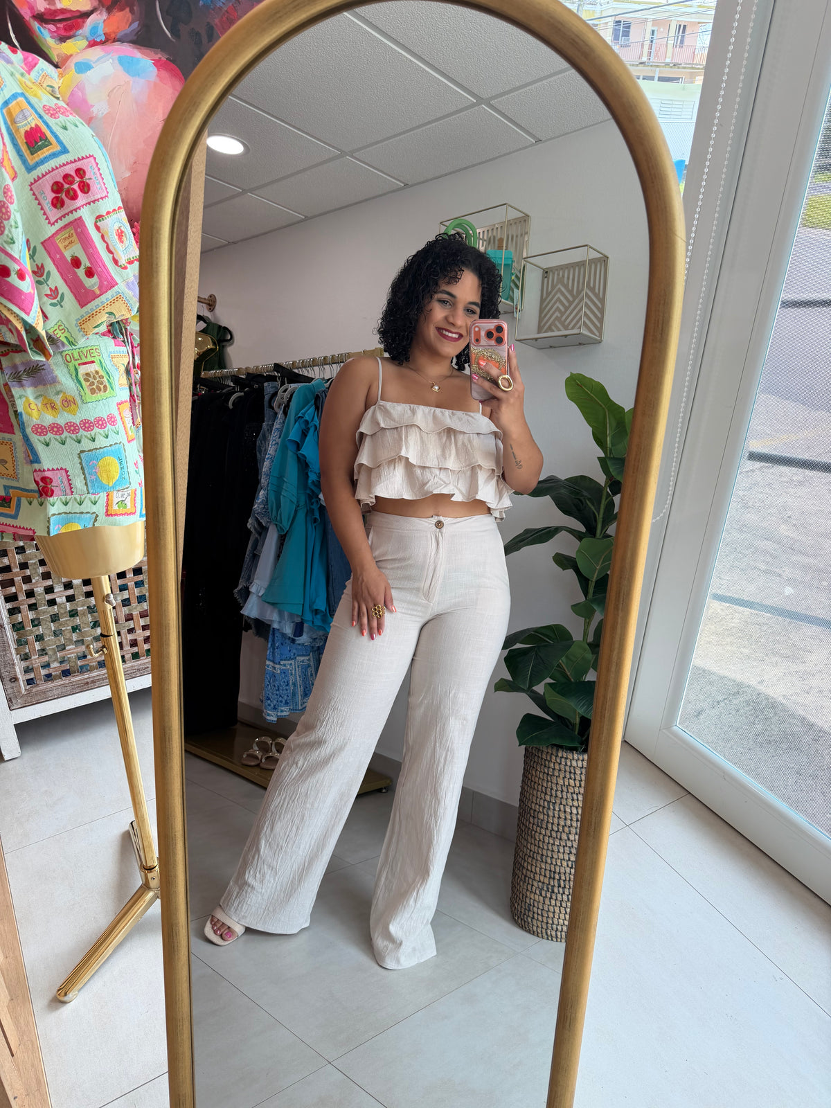 Set Crema en Hilo