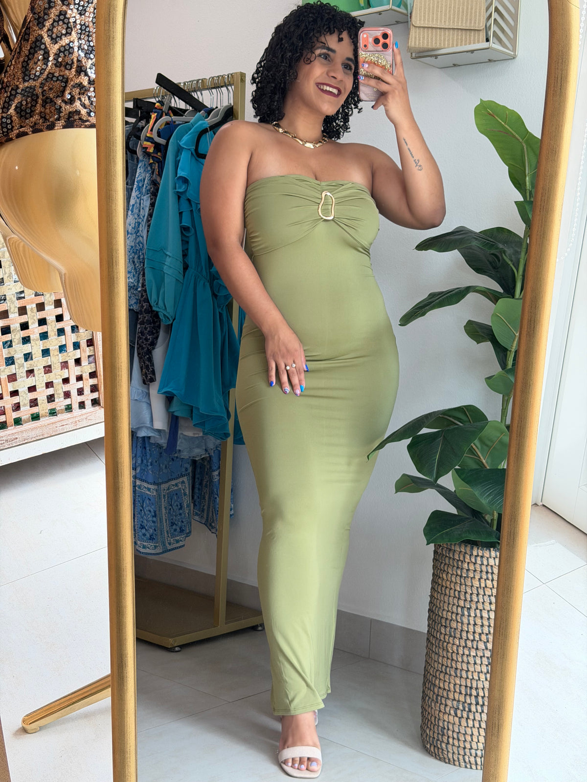 Strapples Long Dress