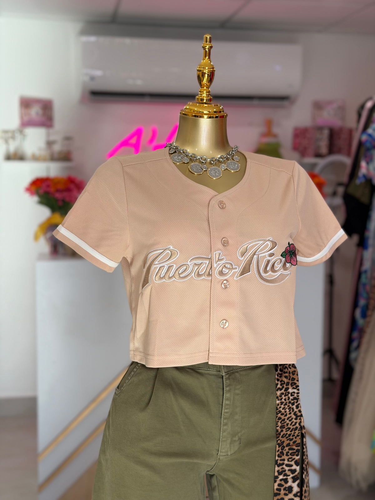 Cream PR Crop Top