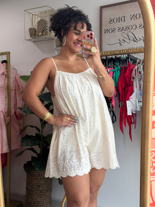 Comfy Cream Romper