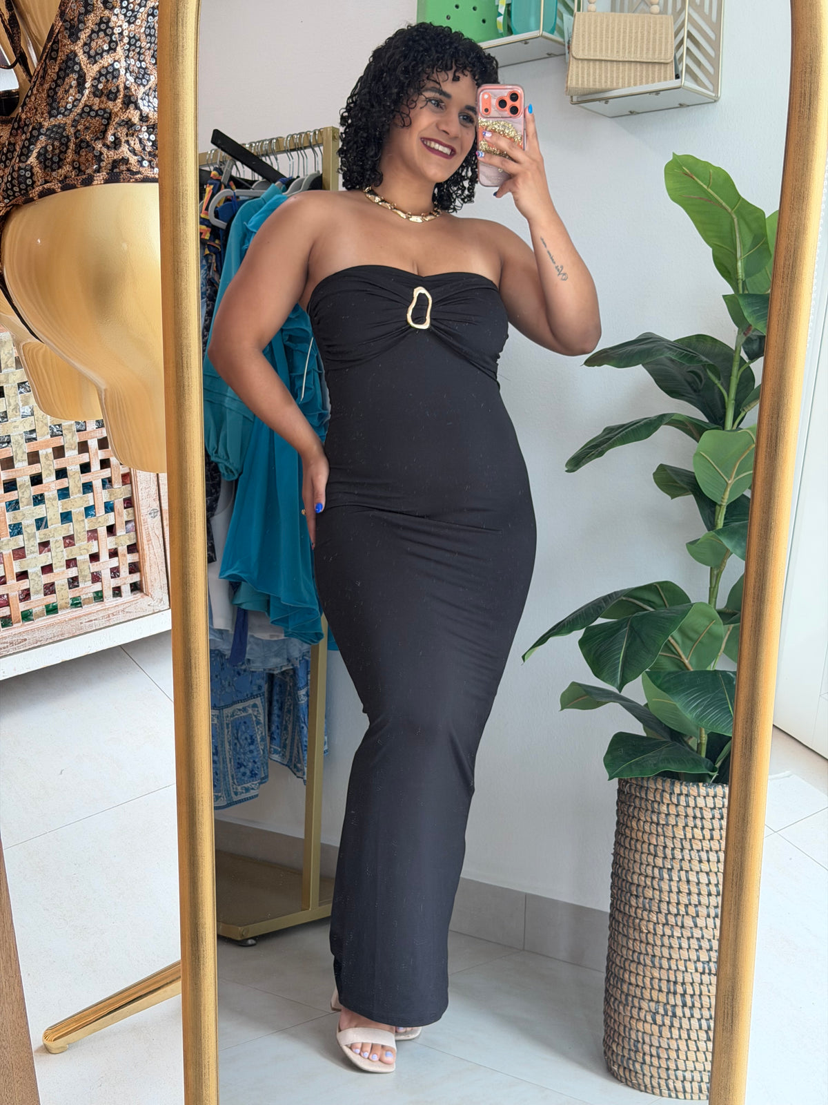 Strapples Long Dress