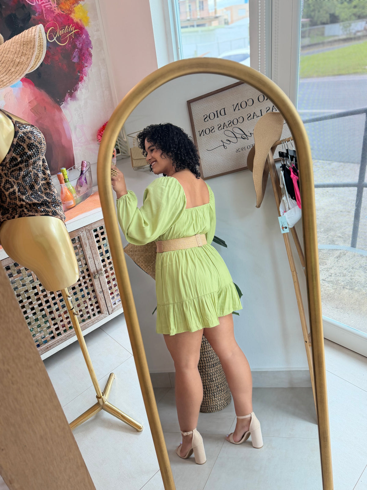 Green Long Sleve Romper
