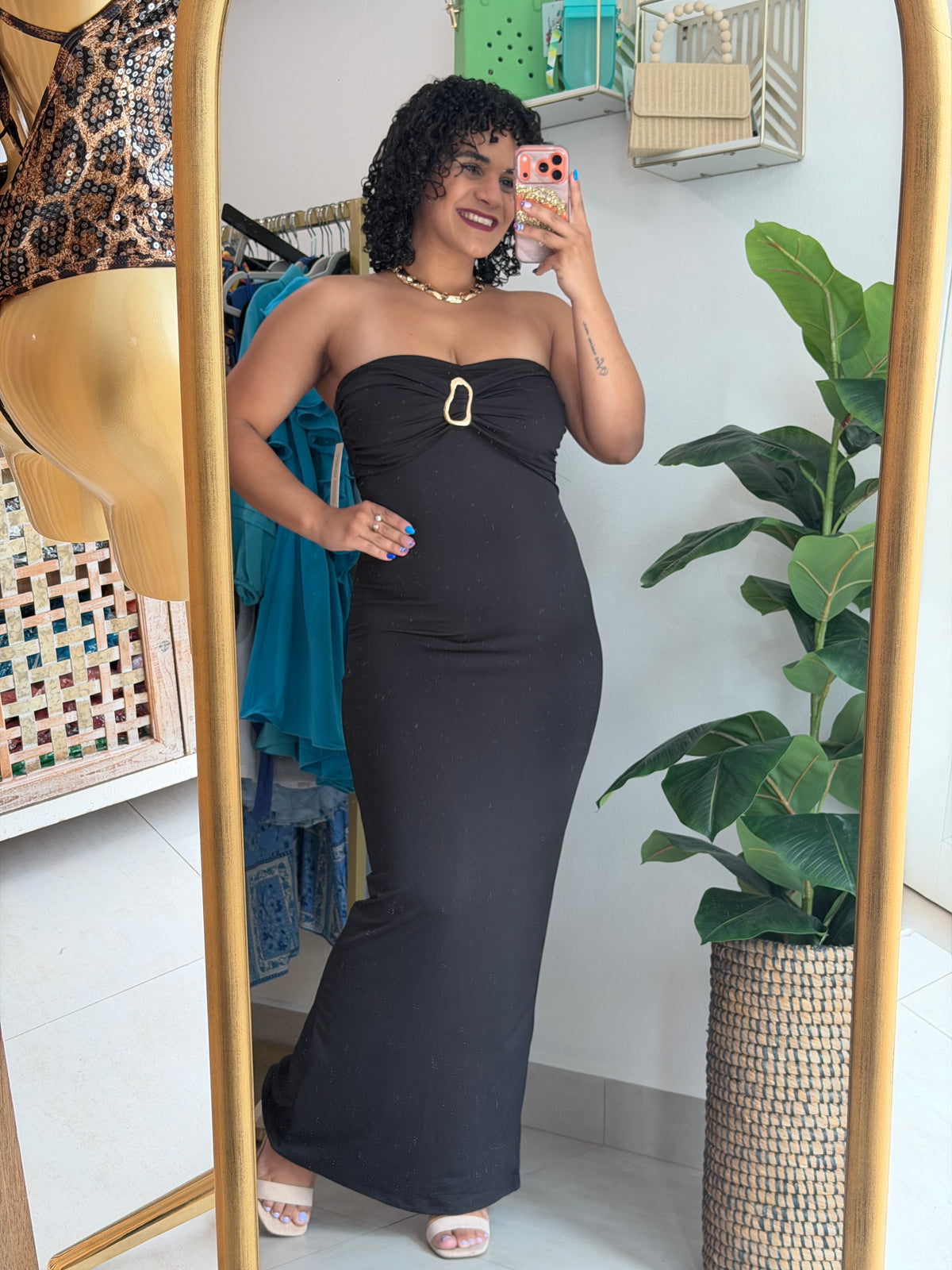 Strapples Long Dress