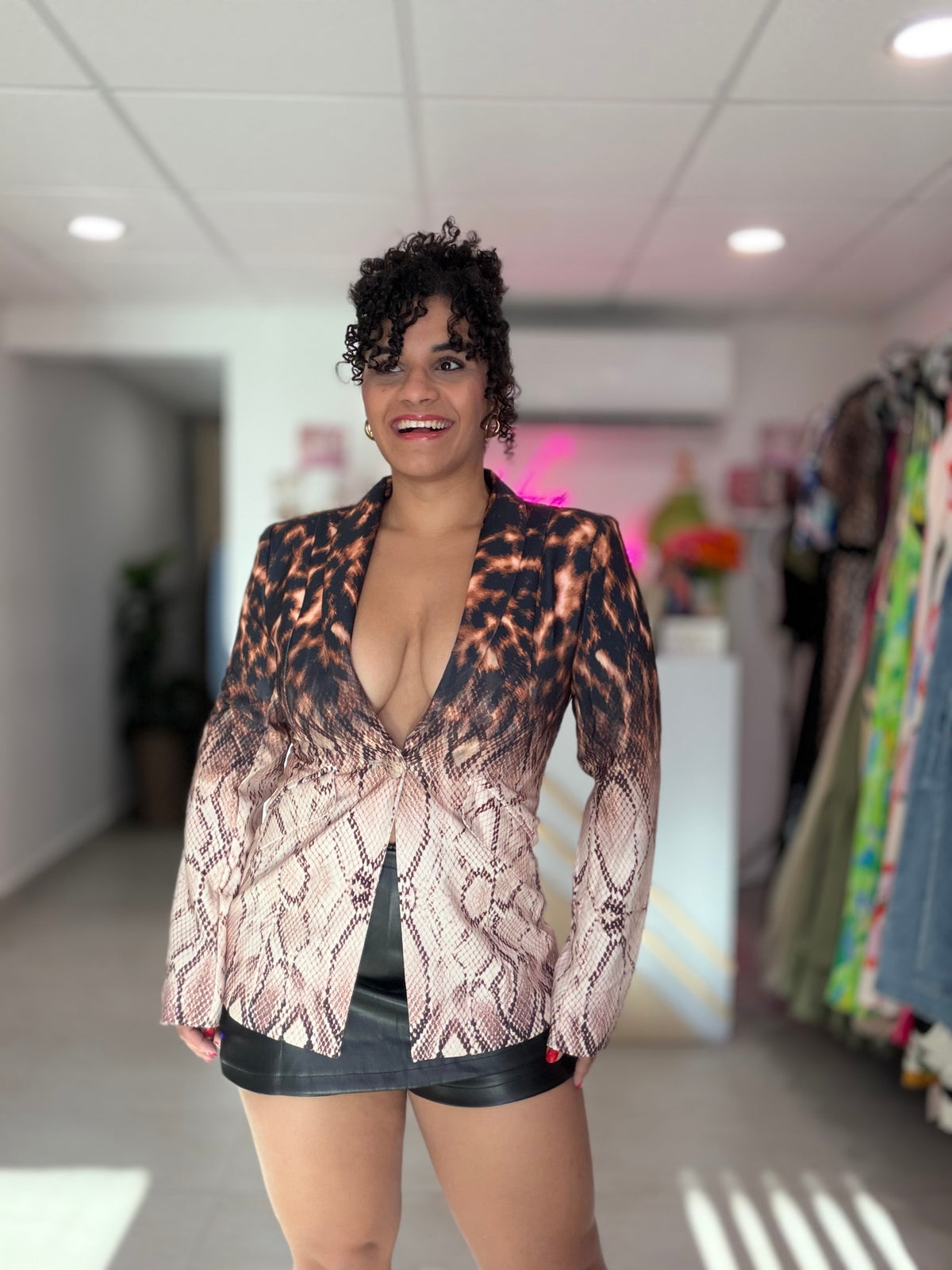 Animal Print Blazer