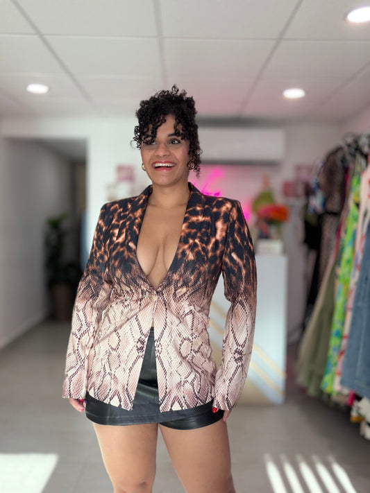 Animal Print Blazer