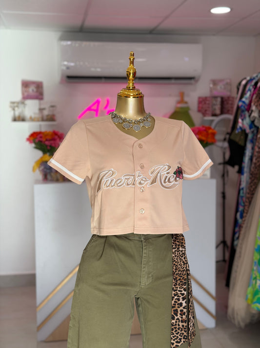 Cream PR Crop Top