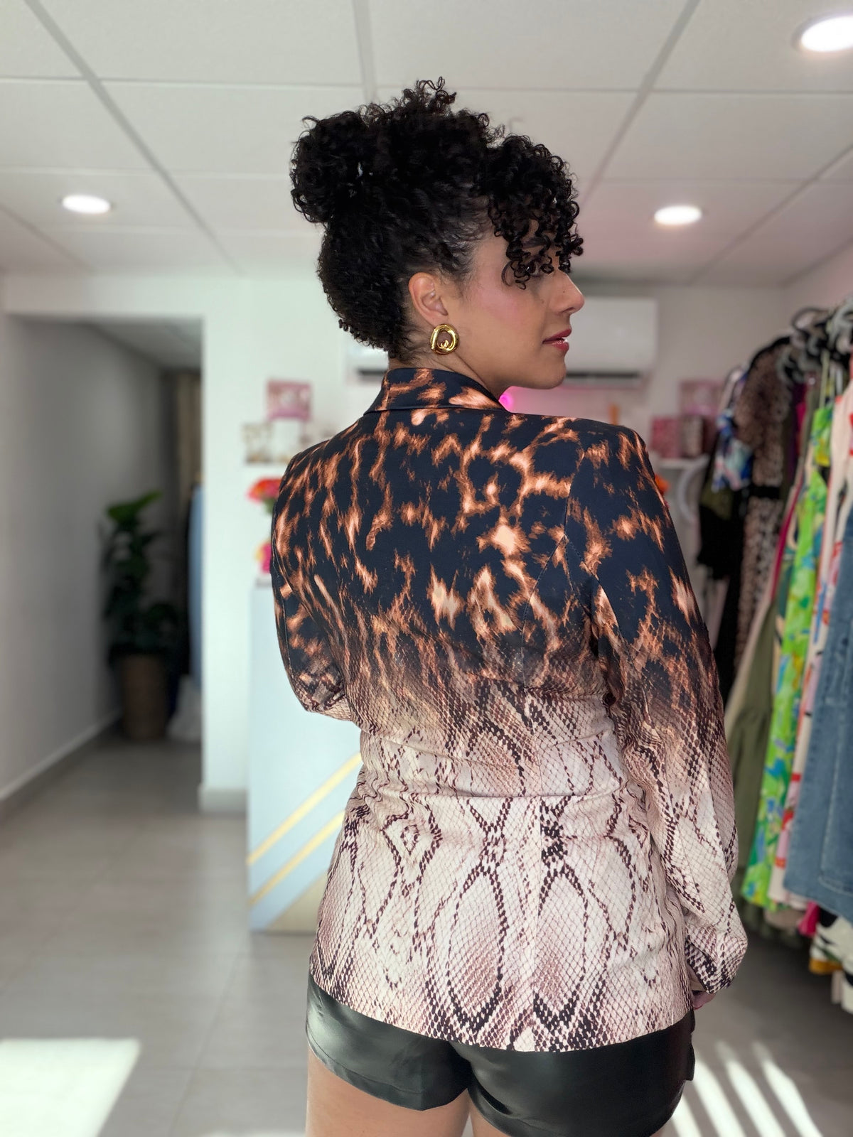 Animal Print Blazer