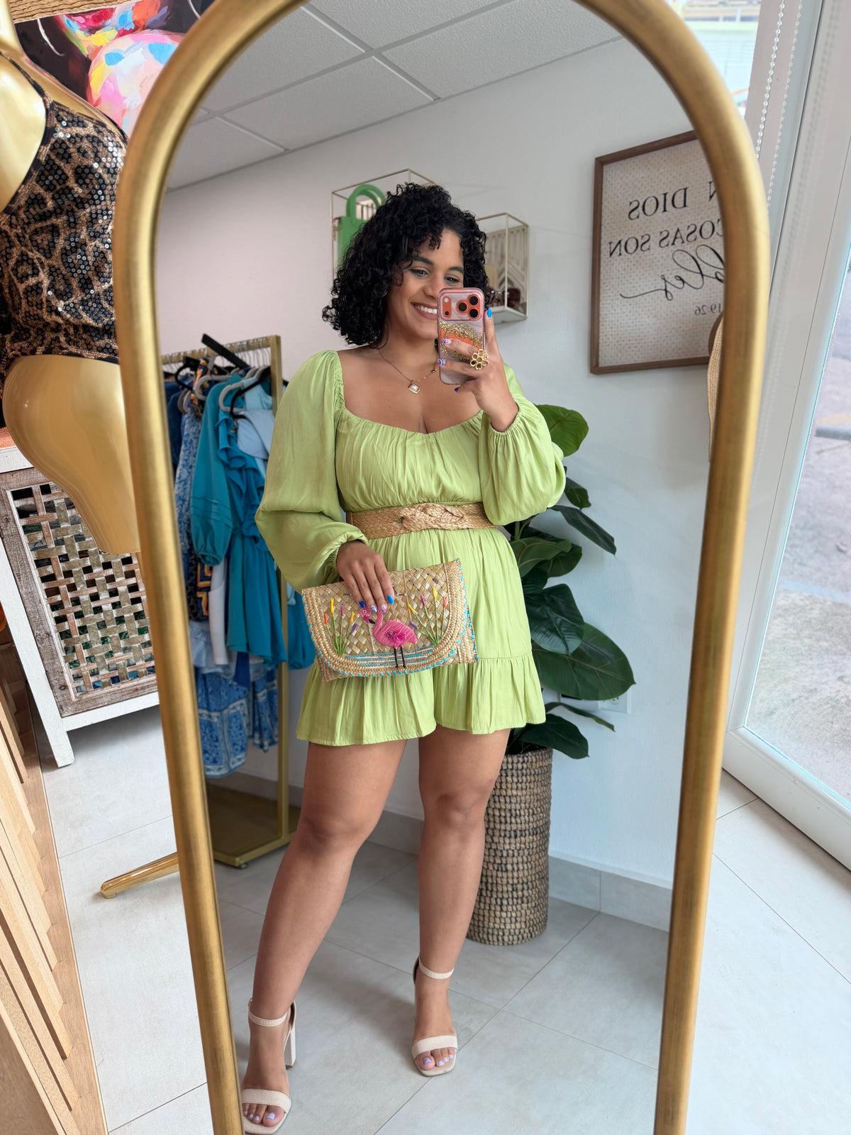 Green Long Sleve Romper