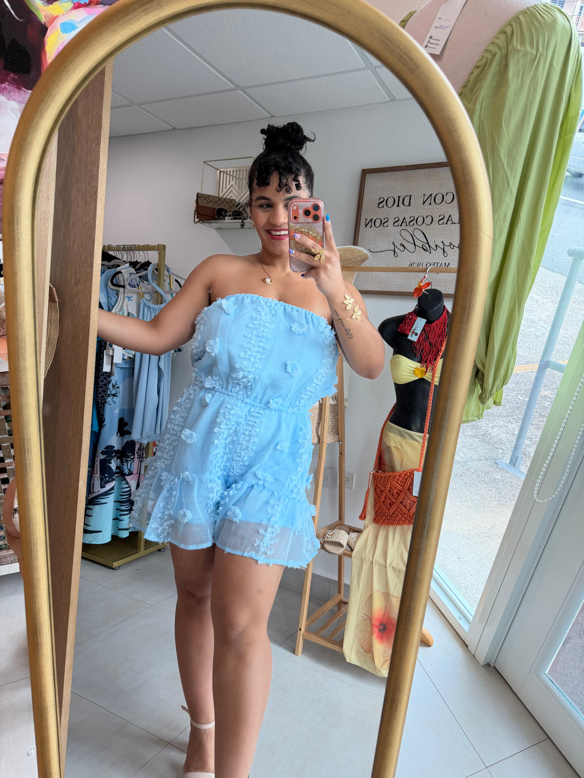 Blue Flower Romper