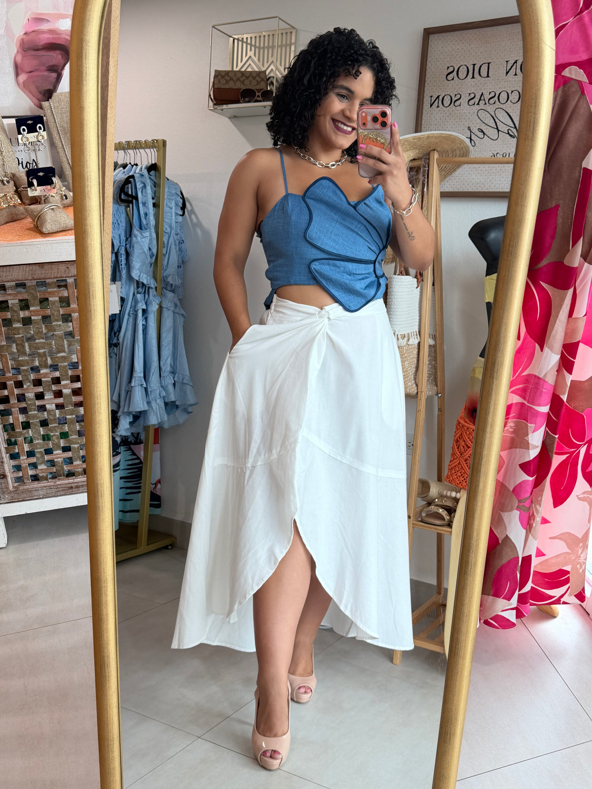 White Naked Skirt