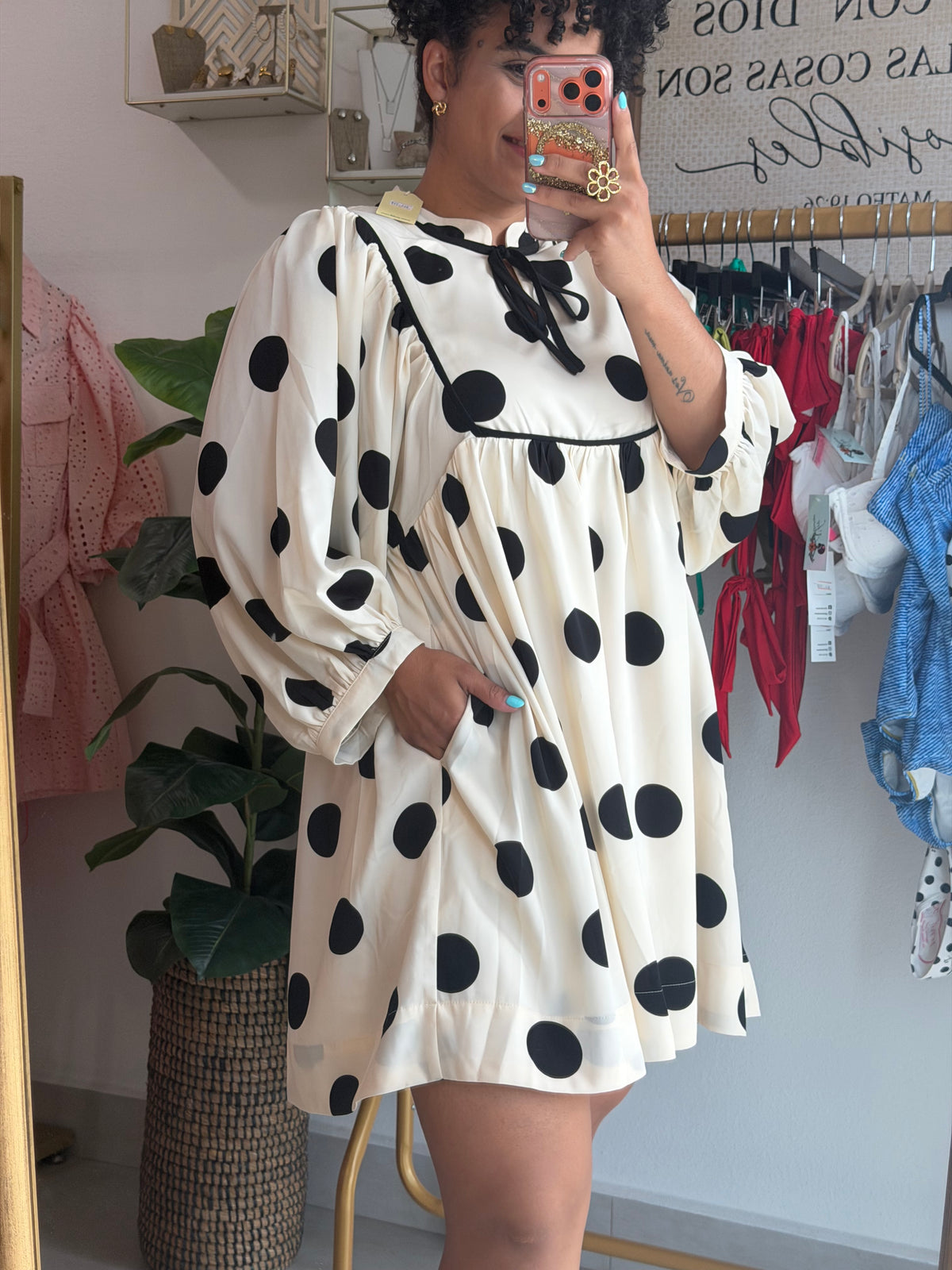 Dots Long Sleve dress