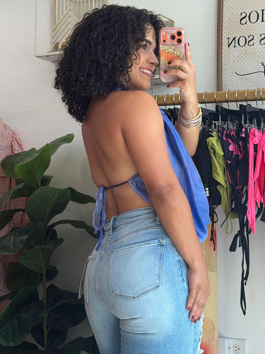 Lilac Satin Top